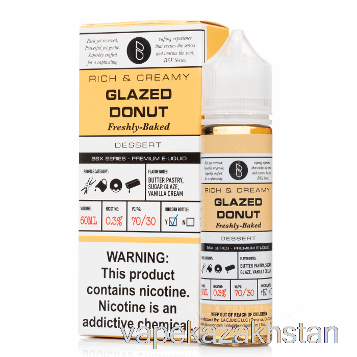 Vape Disposable Glazed Donut - BSX Series - 60mL 6mg